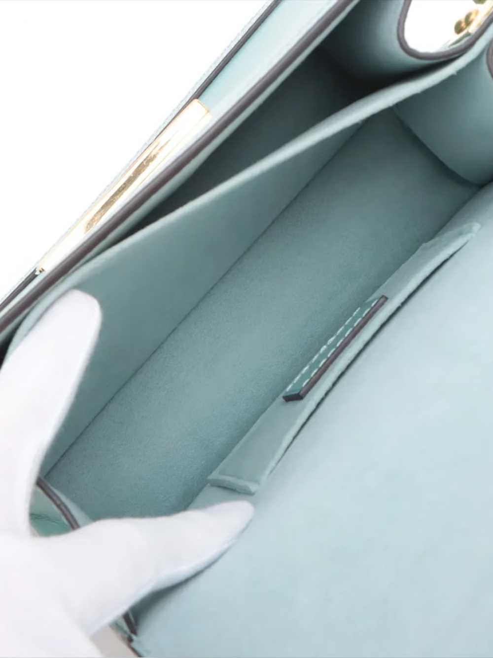 ✨🛍️ Louis Vuitton Light Blue Leather Mini Dauphine Shoulder Bag - Picture 7 of 10